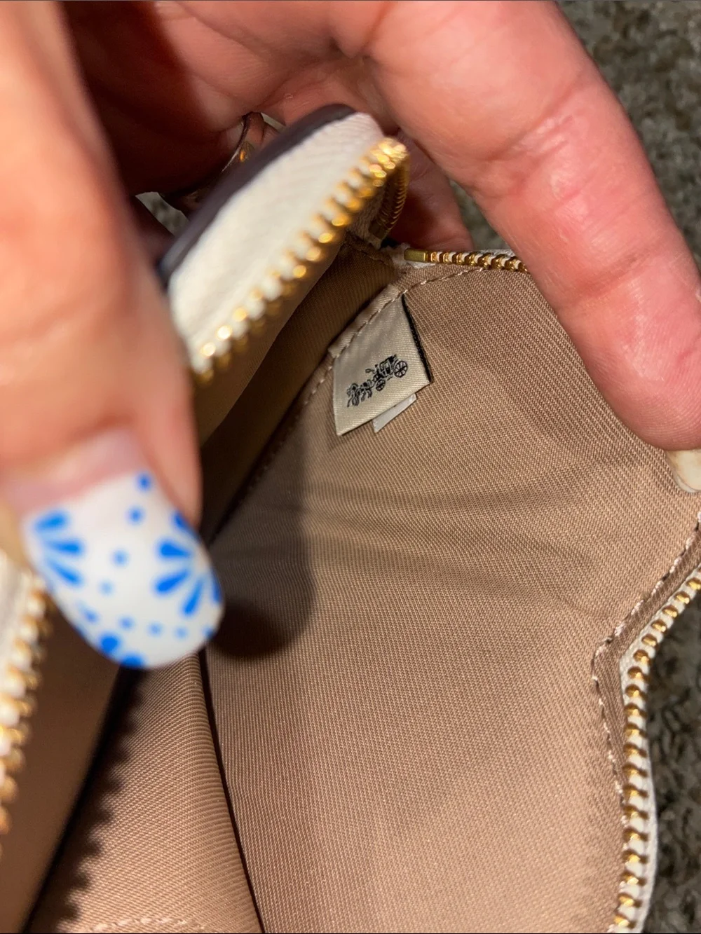 Coach Heart-Shaped Coin Purse with Hearts